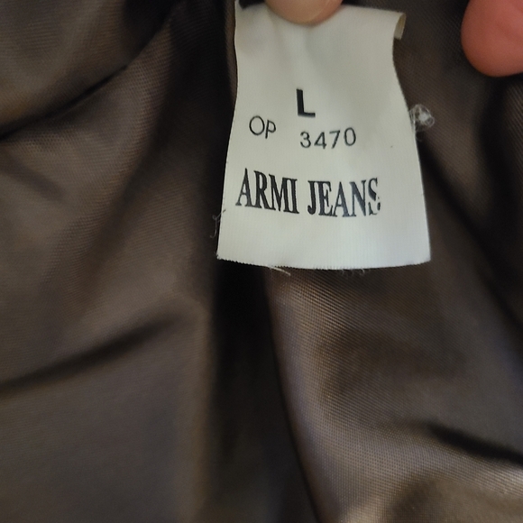 Armi Jeans 100% Wool Zip-Up Jacket - Brown - Size L - Picture 7 of 8